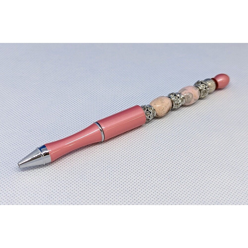 Beaded Pen - Pink, Beaded, Gift Idea, NEW